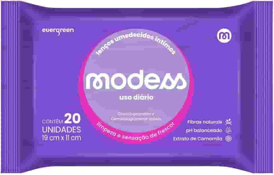 Lenço Umedecido Higiene Íntima Modess 20un