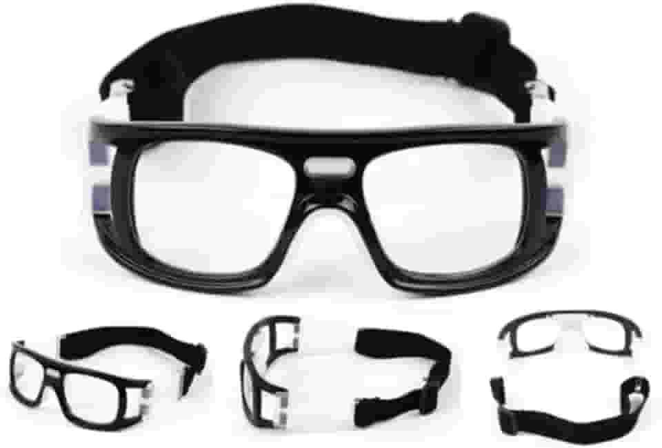 Óculos Esportivo Profissional Para Proteção Dos Olhos Contra Sujeita Poeira Viseira Anti Impacto Com Elástico Volei Basquete Tênis Handebol Futebol