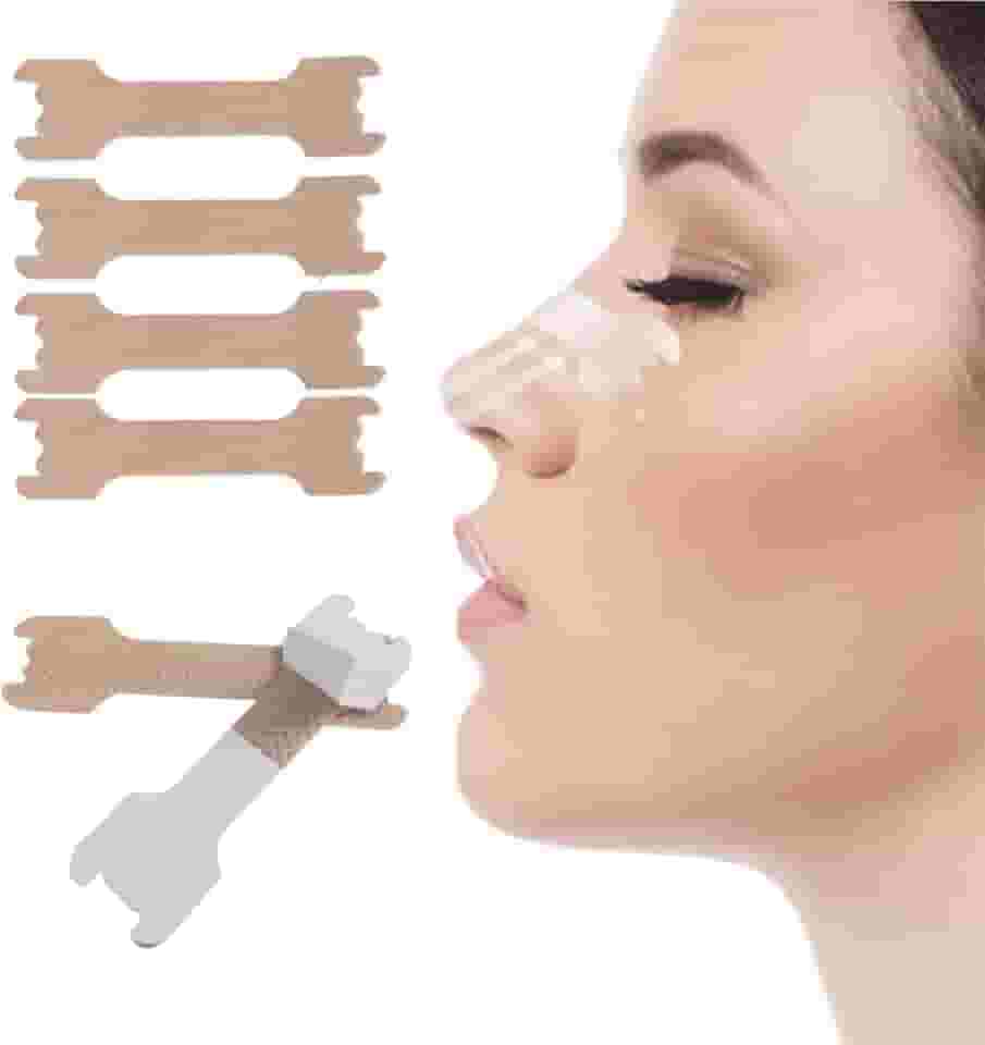 Dilatador Nasal Adesivo Anti Ronco Kit com 10 Unidades Tiras Nasais com Embalagem Individual Melhora do Sono Fluxo de Ar Tamanho Padrão Universal Acessório Respiração