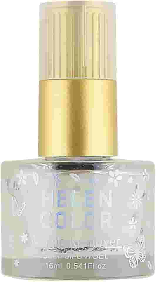 Helen Color Removedor de Esmalte Mágico, Líquido para Unhas, Frasco Decorado com Borboletas, Tampa Dourada, 16ml, Fórmula sem Acetona, para Uso Doméstico e Profissional (16ml Transparente)