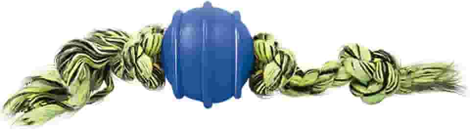 Furacão Pet Bola Maciça Colorida 50Mm Corda De 3 Nos Para Cães