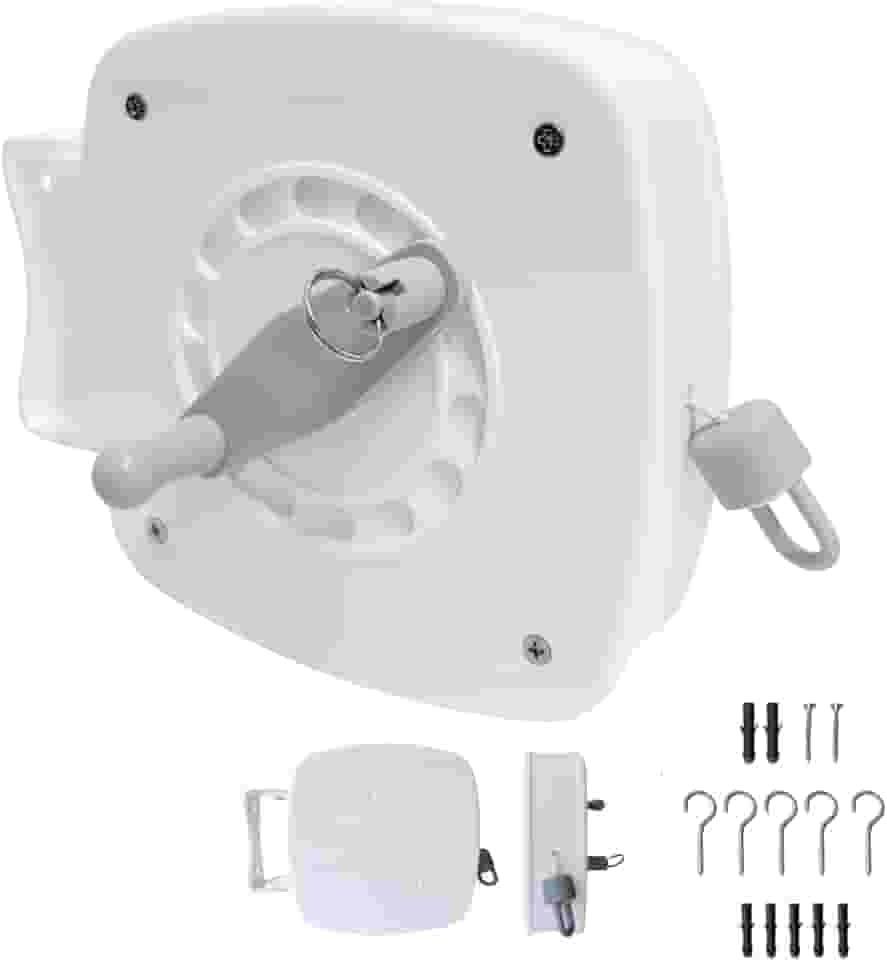 Varal Nylon Retrátil Recolhível De Parede Seca 30m Corda