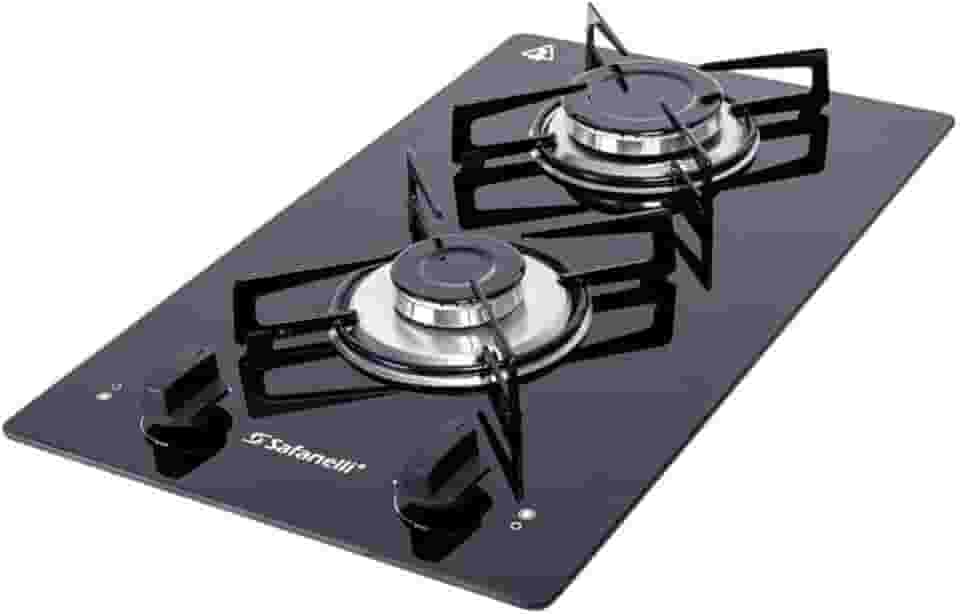 FOGAO COOKTOP 2Q PRETO SEMPLICE SAFANELLI