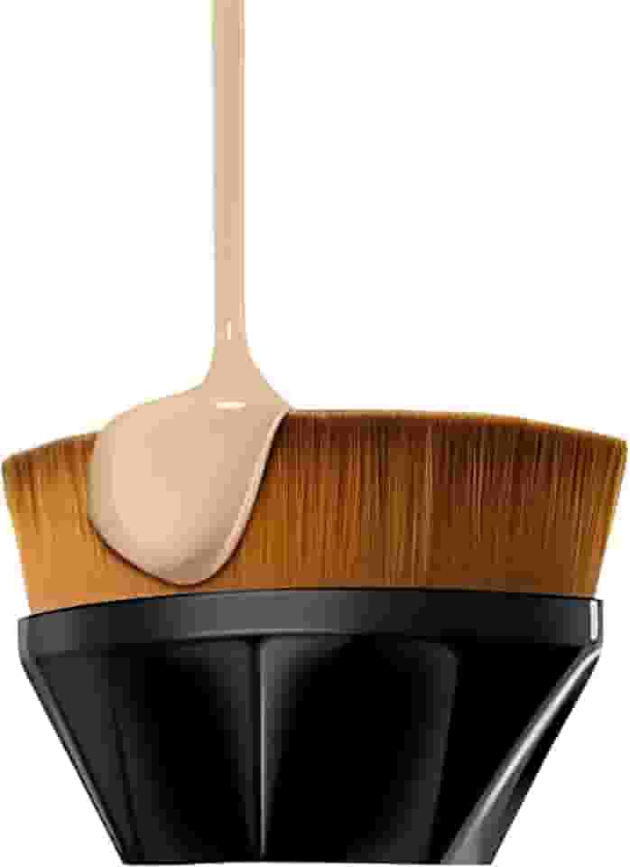 Pincel Mágico Reto De Maquiagem Facial Para Base Possui Alta Densidade Formato Hexágono Kabuki Para Misturar Cosméticos De Forma Impecável,Com Estojo de Proteção Portátil BAnpinSH