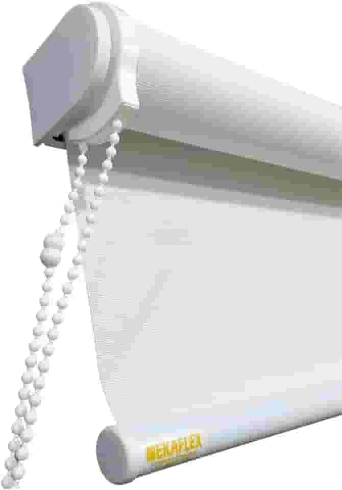 Bekaflex, Cortina Persiana Rolon Tela Solar branco bege preto cinza para portas e janelas de quarto sala cozinha escritório varanda decoração elegante para casa - Bekaflex (Branco, 1,20 L X 1,20 A)