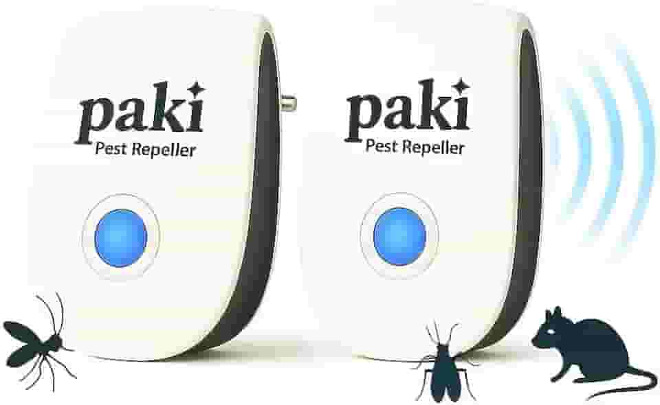 Kit 2 Repelentes Ultrassônicos de Tomada Paki Anti Insetos Aparelho Sem Cheiro Silencioso Seguro para Pets Plug Brasil Bivolt Elétrico