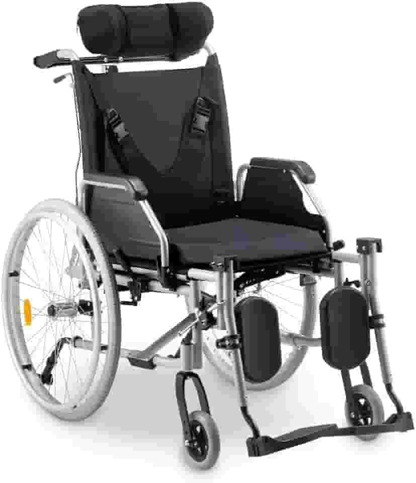 Cadeira de Rodas D700 T44 Reclinável em Alumínio Dobrável até 130 Kg Dellamed