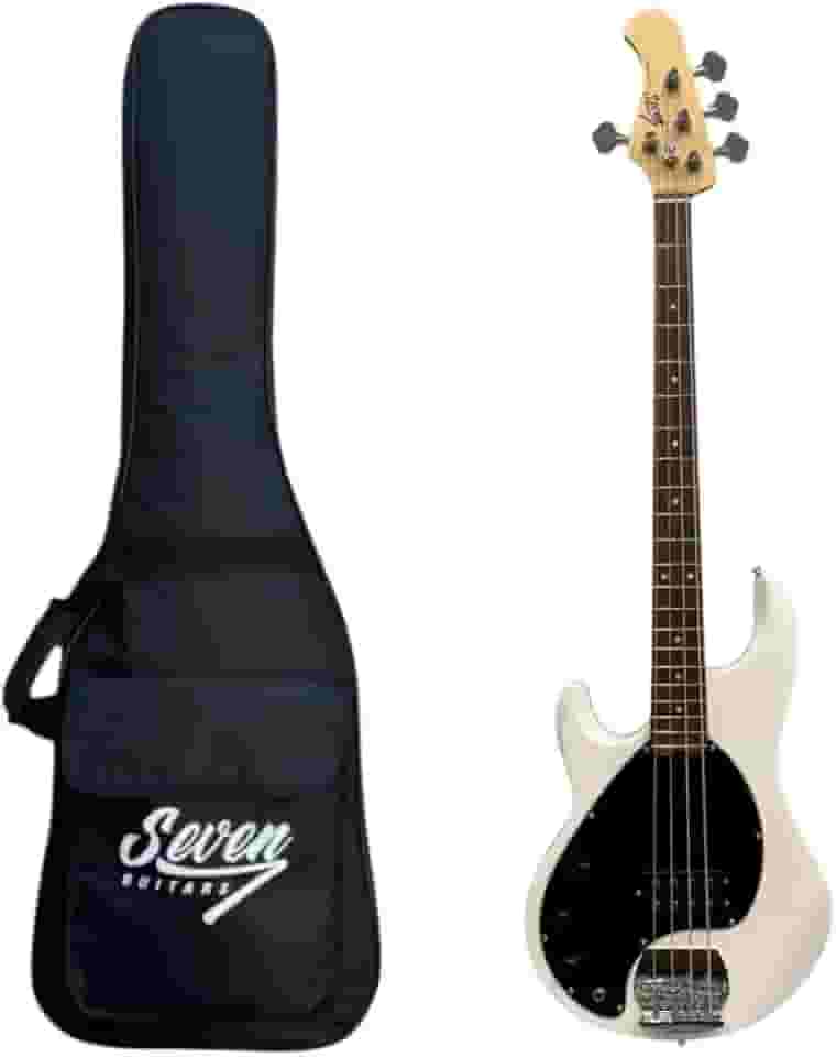 ContraBaixo Seven Music 4 Cordas WH Branco SBM-47 - LH C/Bag