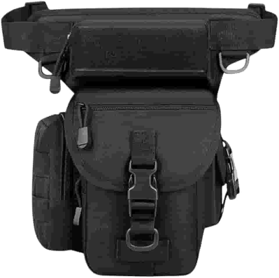 Bolsa Tática de Perna, Multifuncional, Ajustável, Preta
