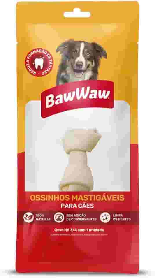 Osso Nó Baw Waw para cães nº 3/4 com 1 unidade