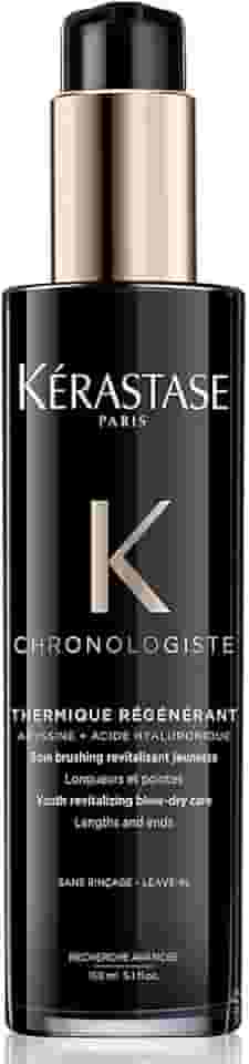 Kérastase Leave-in Chronologiste Protetor Térmico Thermique Régénérant, Todos os tipos de cabelos, Regeneração, Ácido Hialurônico, Abyssine, Vitamina E, Carvão, 150 ml