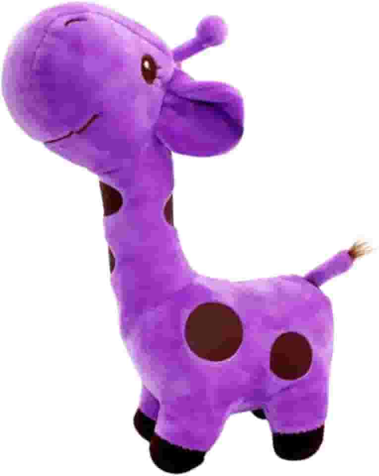 Bichinho de Pelúcia Girafa Brinquedo de Cachorro Pet Mordedor Sem Apito (Roxo)