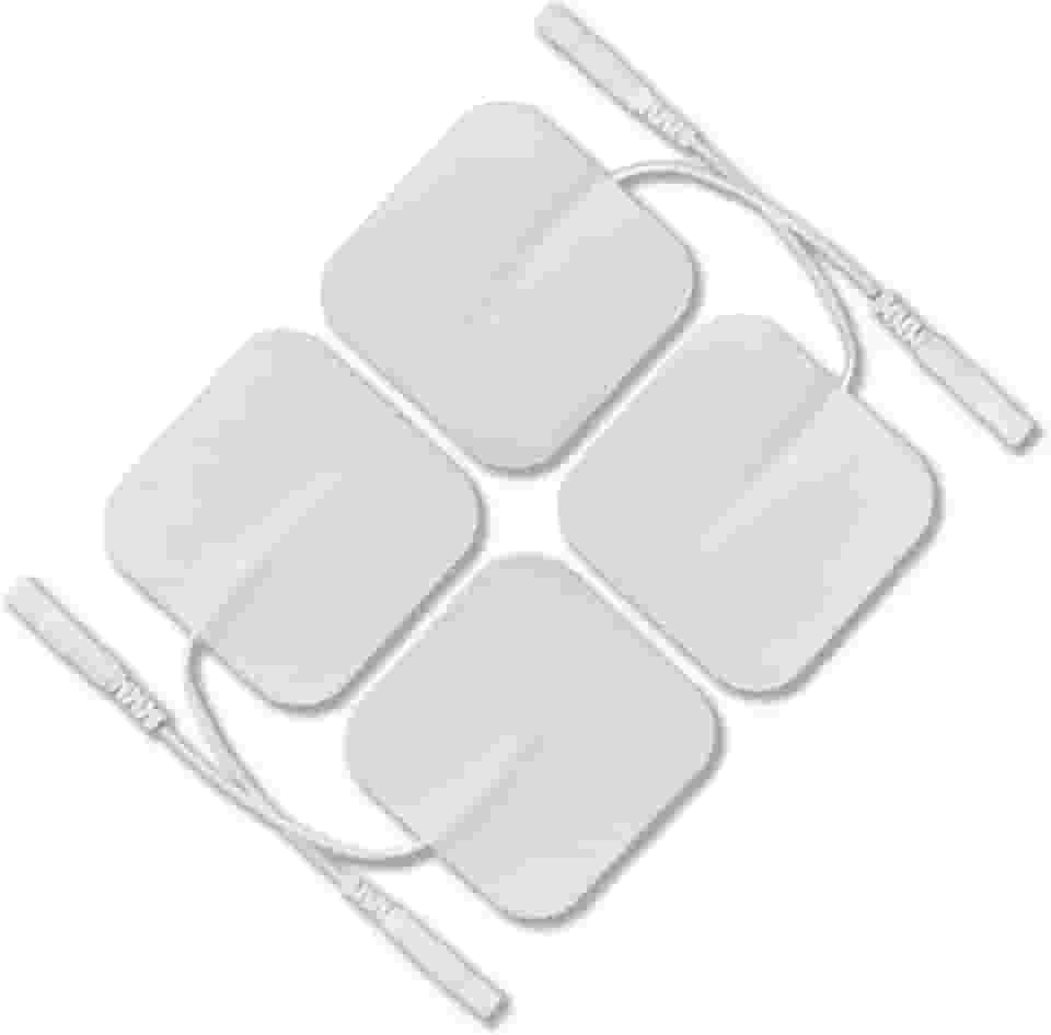 4 Eletrodos para Fisioterapia Eletroestimulador 2mm tamanho 5x5