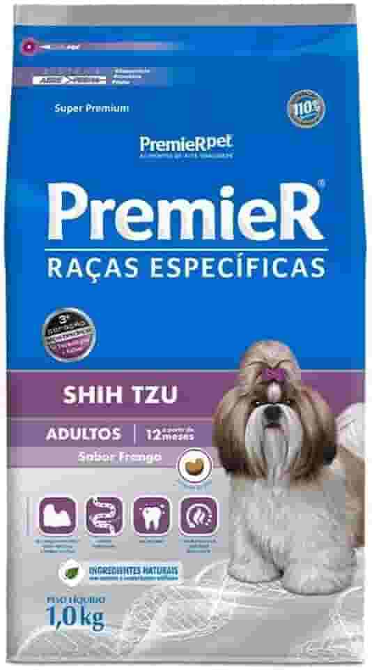 Ração Premier Shih Tzu Raças Específicas para Cães Adultos 1kg Premier Pet Para Todas Pequeno Adulto, Sabor Frango