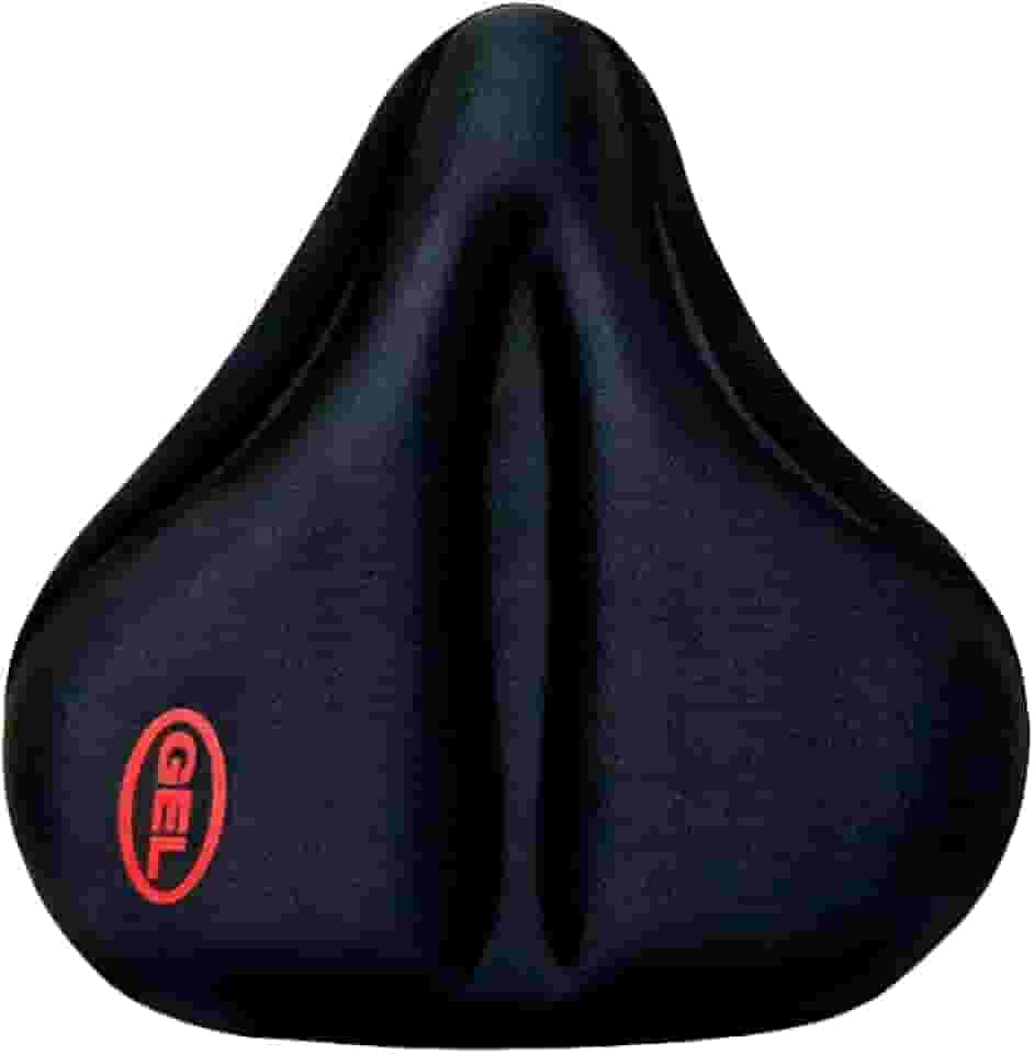 Capa Selim Em Gel Bike Bicicleta Para Bancos Largos Ergométrica Spinning Almofada para assento macio preto