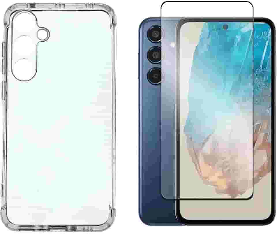 Capa Capinha Anti Impacto Transparente + Pelicula de Vidro 3d Compatível com Samsung Galaxy M35