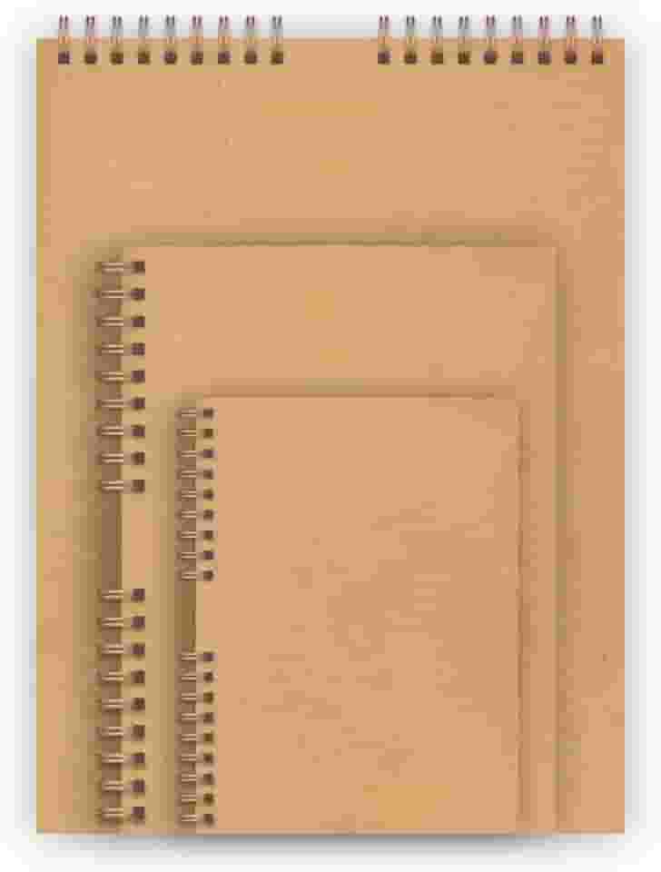 Caderno de Desenho sketchbook Capa Dura em Kraft A5 A4 e A3 (A5 Pequeno)