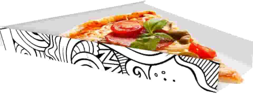 Embalagem p/Fatia de Pizza 100 unid. Klabin 2x17x18cm