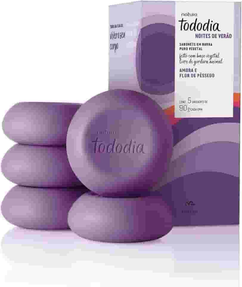 Sabonete em Barra Puro Vegetal Tododia Amora e Flor de Pêssego