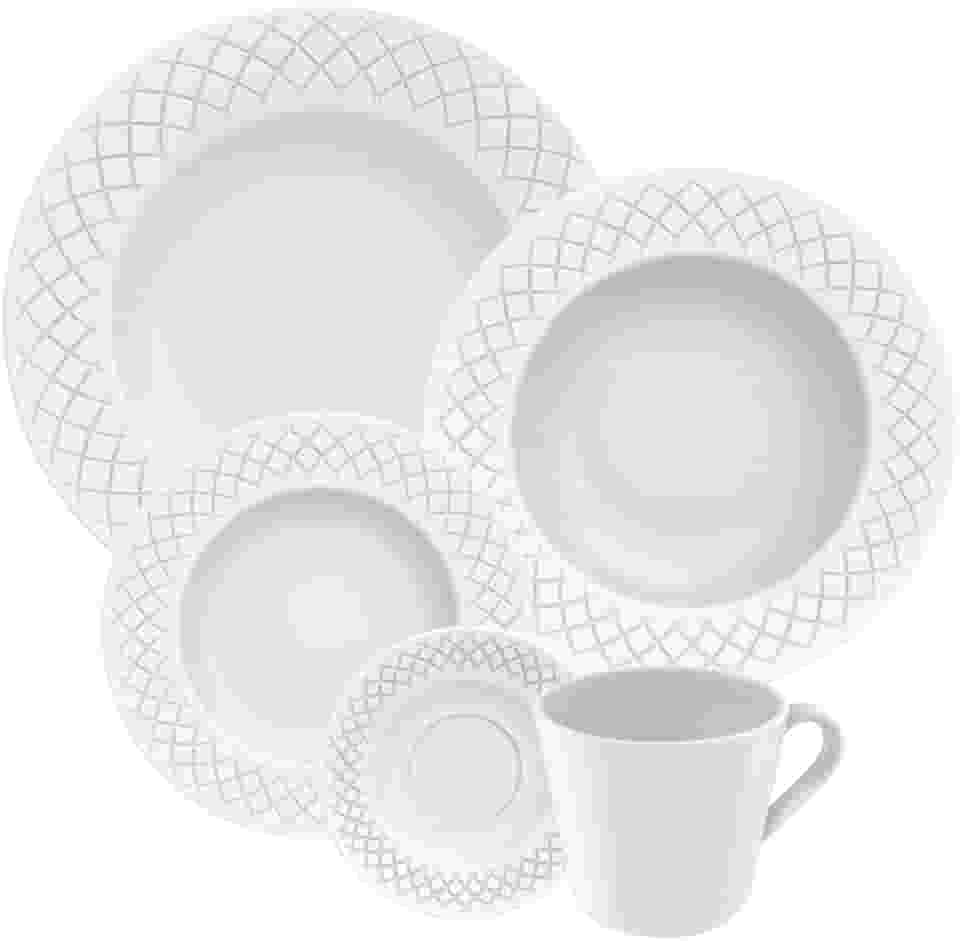 Aparelho de Jantar Tramontina Ingrid em Porcelana 20 Peças