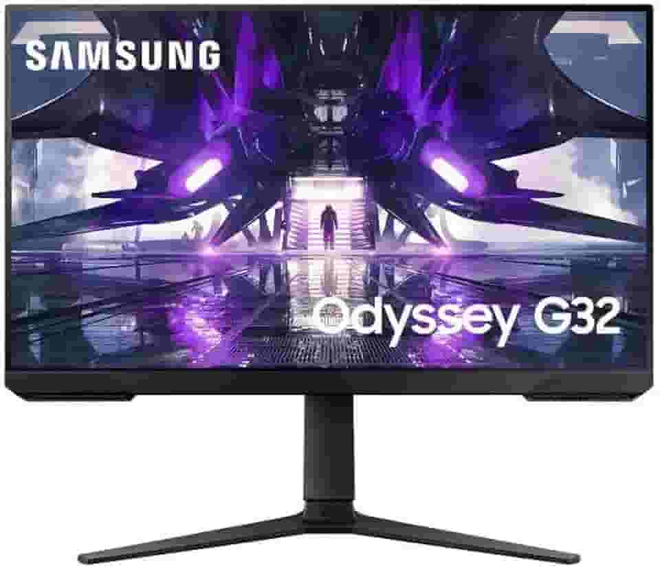 SAMSUNG Monitor Gamer Odyssey 24", FHD, 165Hz, 1ms, com ajuste de altura, HDMI, DP, Freesync, Preto, Série G32