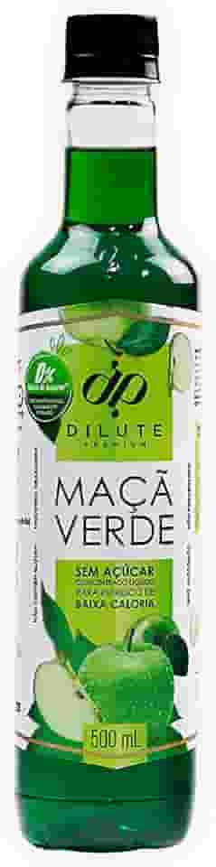 Dilute Xarope Maçã Verde S/ Açúcar Sabor Maçã Verde 500 Ml