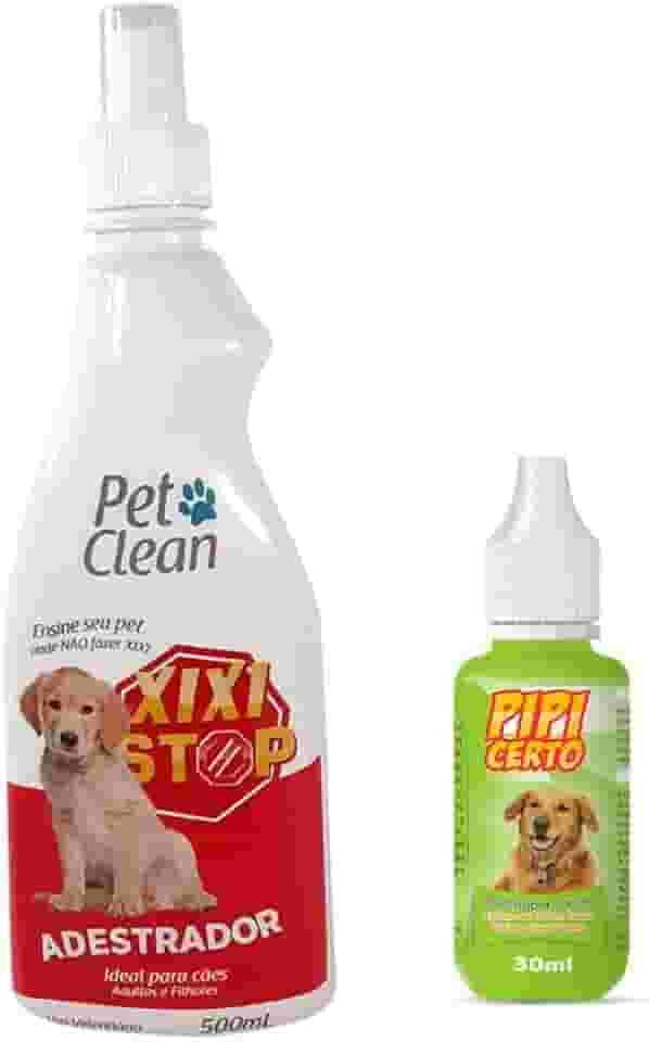 PetClean Xixi Stop 500ml Pipi Certo 30ml Educador Sanitário para Cães Xixi Não Pode