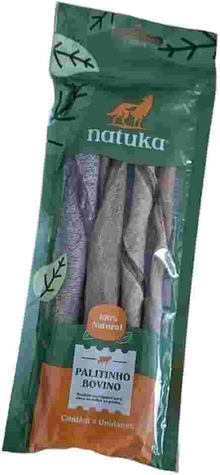 Palitinho Bovino 4un - Mordedor Natural para Cães - Natuka (Unitário)