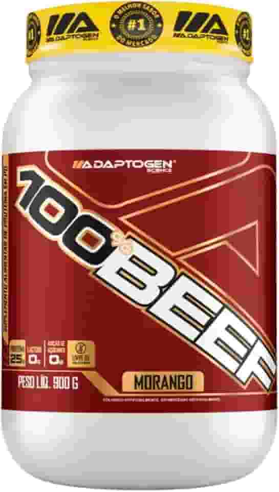 100% Beef Protein 900g Morango | Proteína Isolada da Carne Bovina - Adaptogen Science