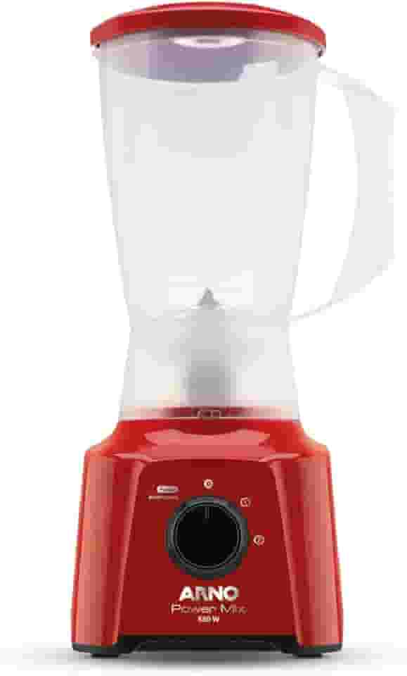 Liquidificador Arno Powermix 550W LQ11, Vermelho, com 4 Lâminas Zelkrom de Aço Inox, Alta Durabilidade e Desempenho Superior, 220V