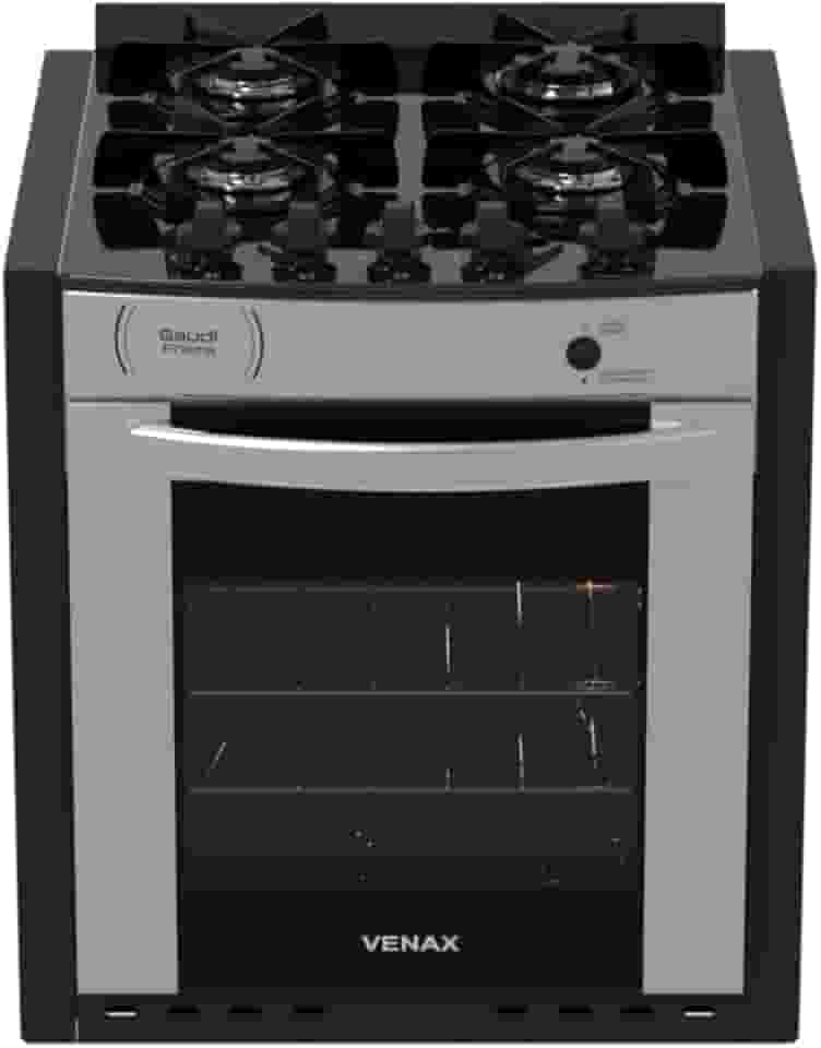 Fogao A Gas De Embutir Gaudi Prisma Vitreo Bl 4q Inox Gas Glp