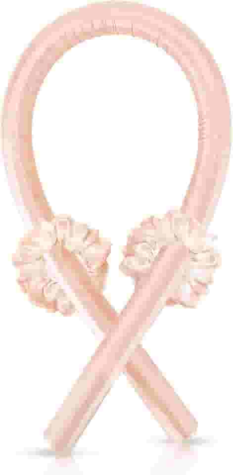 Modelador De Cachos Cetim Curling Rod Sem Calor + 2 Xuxinhas (Champagne, Extra grande)