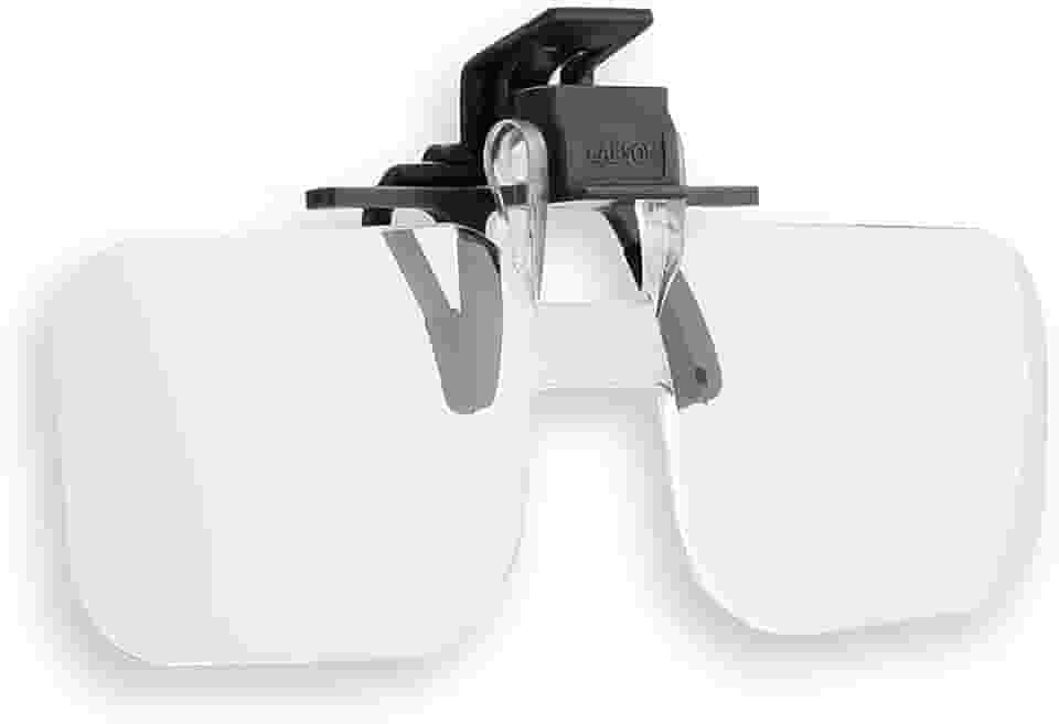 Lente de Aumento Carson com encaixe para óculos e ampliação de 2x OD14, incolor