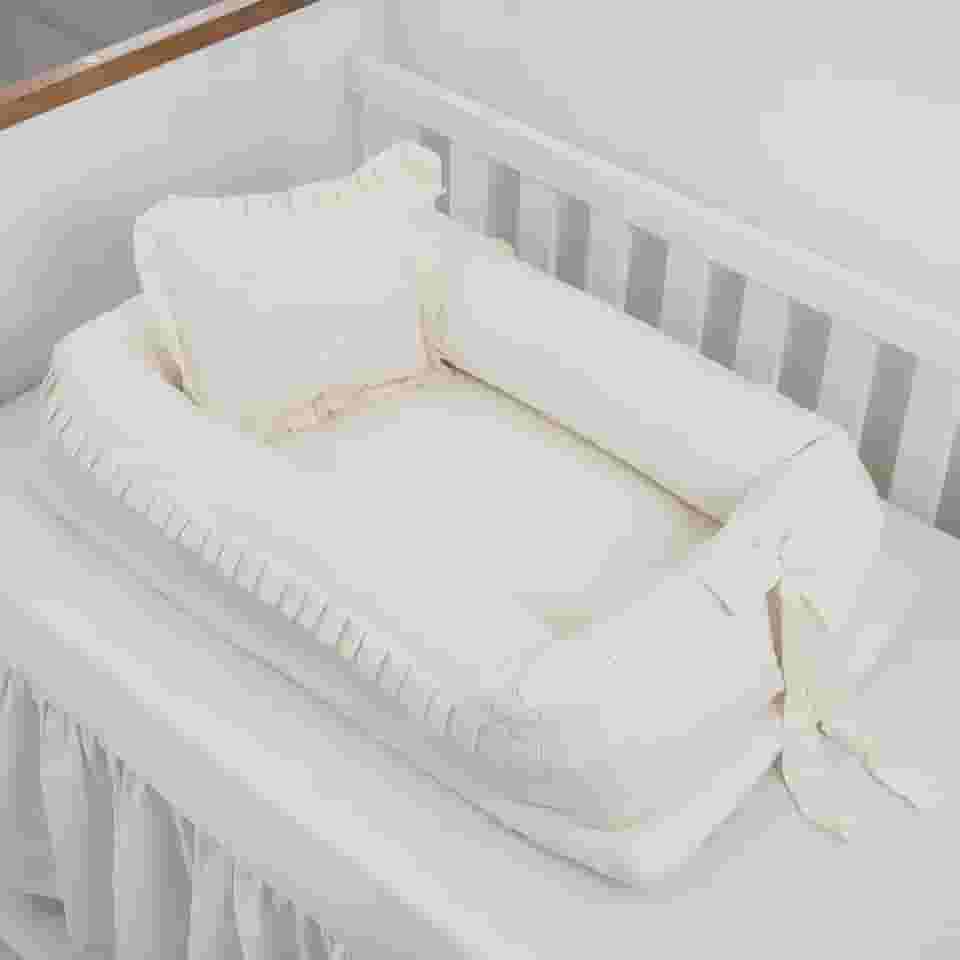Ninho Redutor de Berço Moisés para Bebê Menino e Menina Comfort Clean Pérola