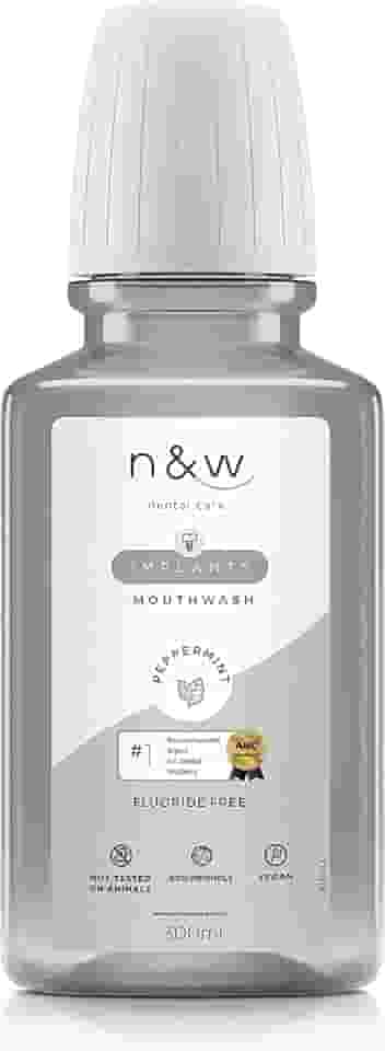 Enxaguante Bucal sem Flúor - limpa e prolonga a qualidade dos implantes - 300ml N&W Dental Care.