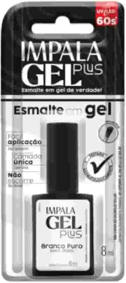 ESMALTE GEL - IMPALA GEL PLUS - CREMOSO - BRANCO PURO BLISTER