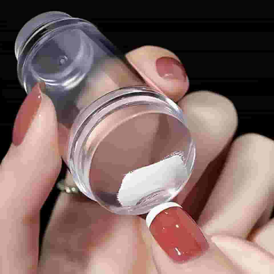 Ferramenta de estampagem retrátil de cabeça dupla para carimbo francês com tampa, grande