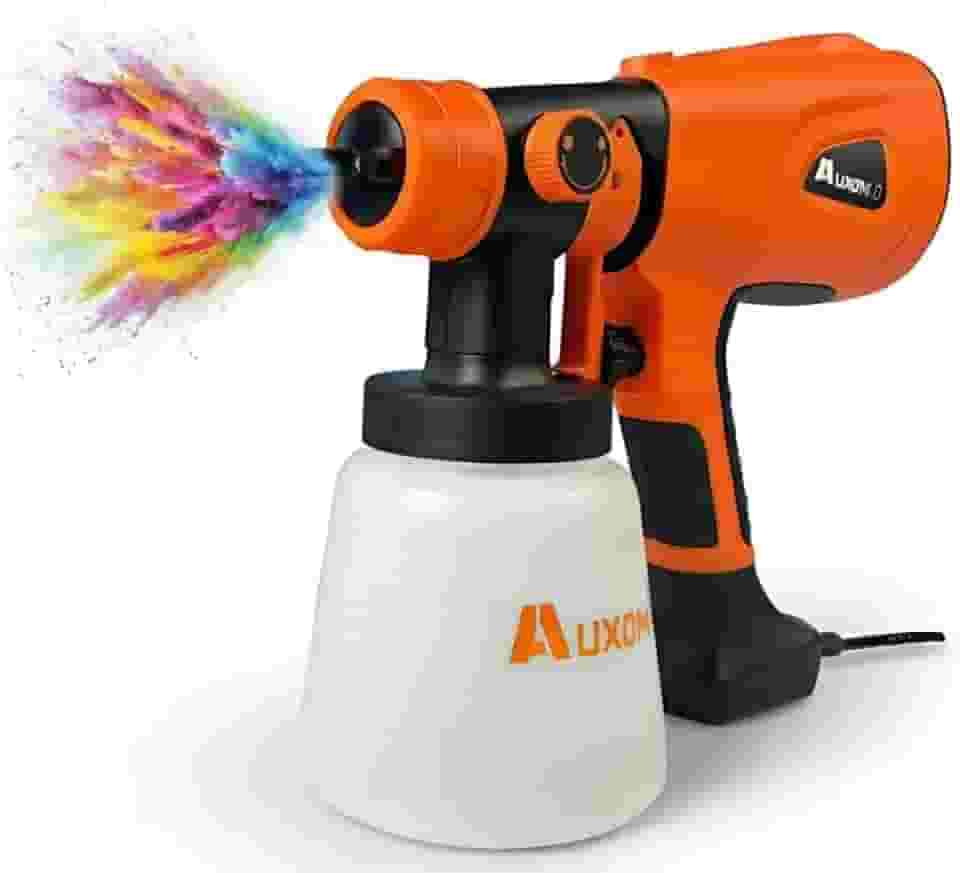 Pistola de Pintura Elétrica Profissional 600W, Pulverizador de Tinta 220V com 3 Bicos e Tanque 800ml, Alta Velocidade para Acabamento Uniforme - para Parede, Móveis, Carro e Projetos DIY