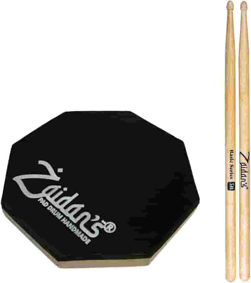 Pad Estudo Bateria Praticável 15cm ou 6 Polegadas + Par Baquetas Basic Series Zaidan's By Spanking (5B)
