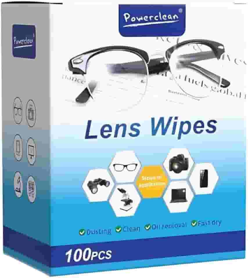 Lenços Umedecidos para Limpeza de Lentes – Kit 100 Unidades | Ideal para Óculos, Câmeras, Telas, Celulares e Eletrônicos – Secagem Rápida, Sem Álcool