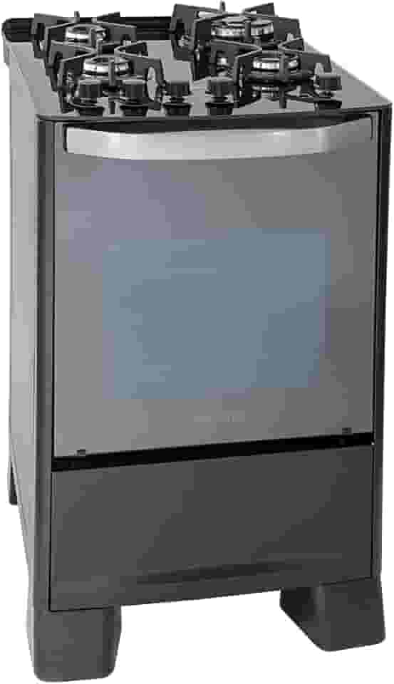 SUGGAR FOGÃO MASTER GRILL PRETO MESA DE VIDRO 4 BOCAS TRIPLA CHAMA GRILL 110V TREMPE FERRO FUNDIDO ACENDIMENTO SUPERAUTOMÁTICO FGVMTG411PT