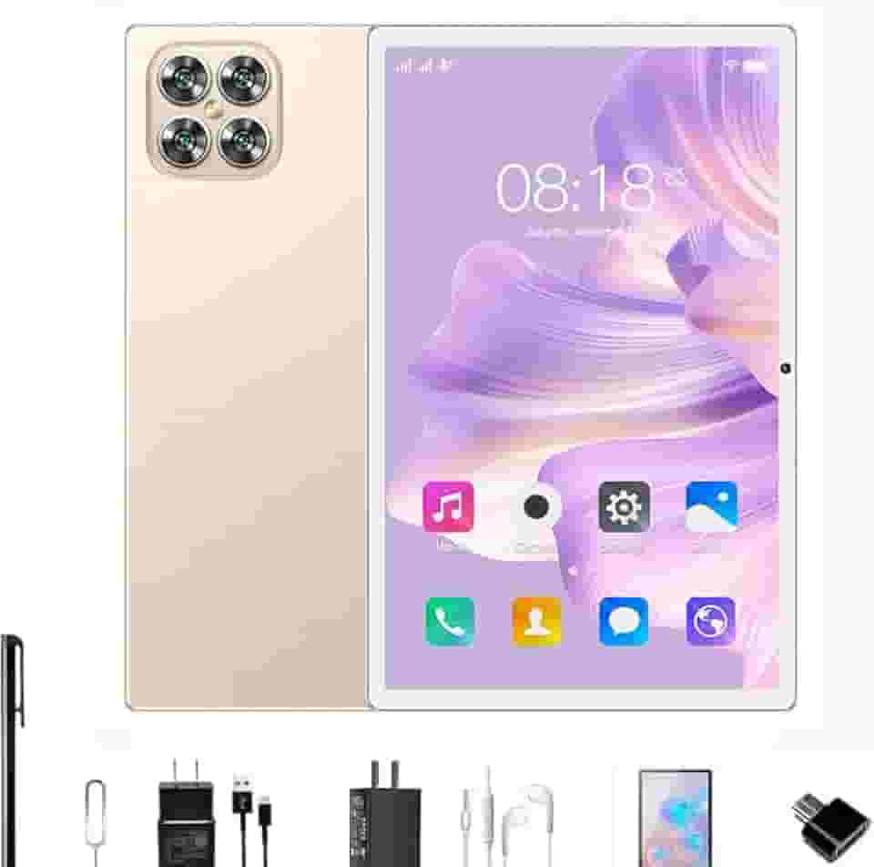 Tablet K11 12 GB de RAM + 512 GB de ROM, tela imersiva de 10,1 polegadas, 16 MP + 32 MP, 5G, Wi-Fi, Bluetooth, Android 13(dourado)