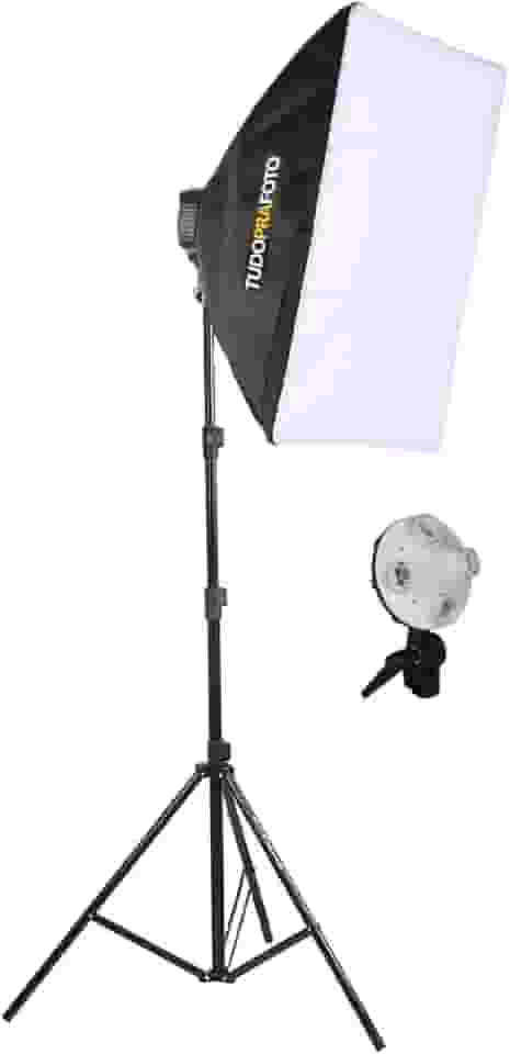 Softbox 50x70 p/ 4 Lâmpadas Bivolt + Tripé