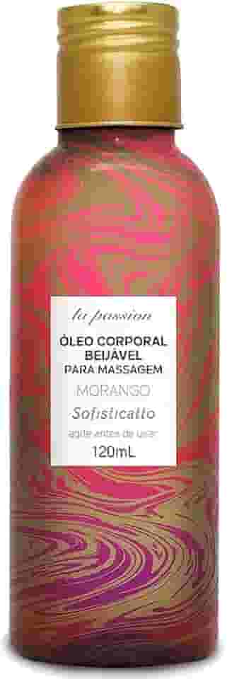 Óleo beijável massagem corporal morango - 120ml