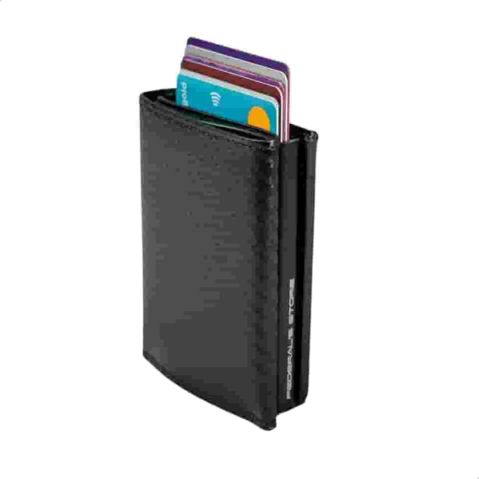 Carteira Masculina Proteção RFID Porta Cartões Slim do Futuro Carteira Antifurto Rfid Compartimento Para Cnh Cédulas Modelo ML03 Exclusivo Federal's Store