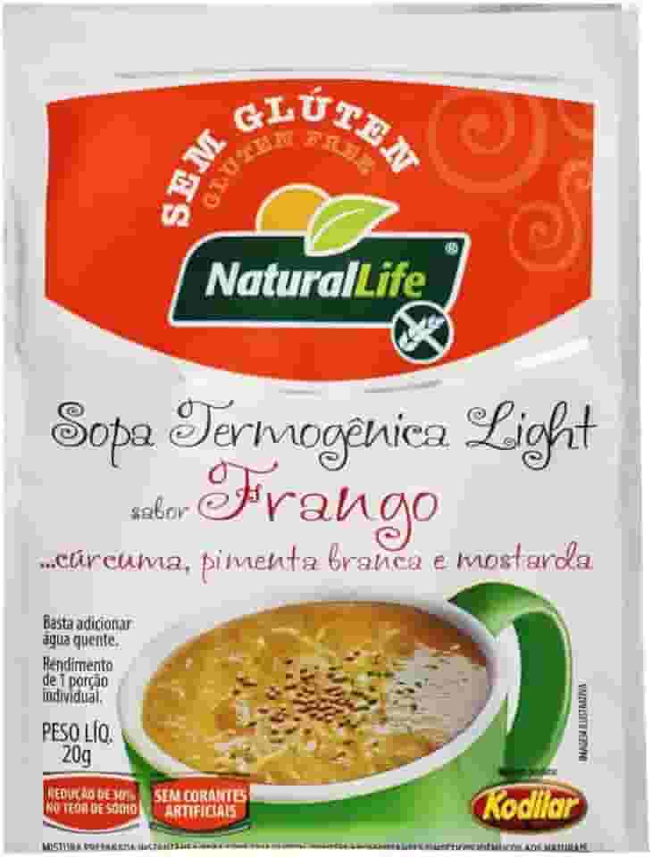Kit com 12 Sopas Termogênica Light Sabor Frango Sem Glúten Natural Life