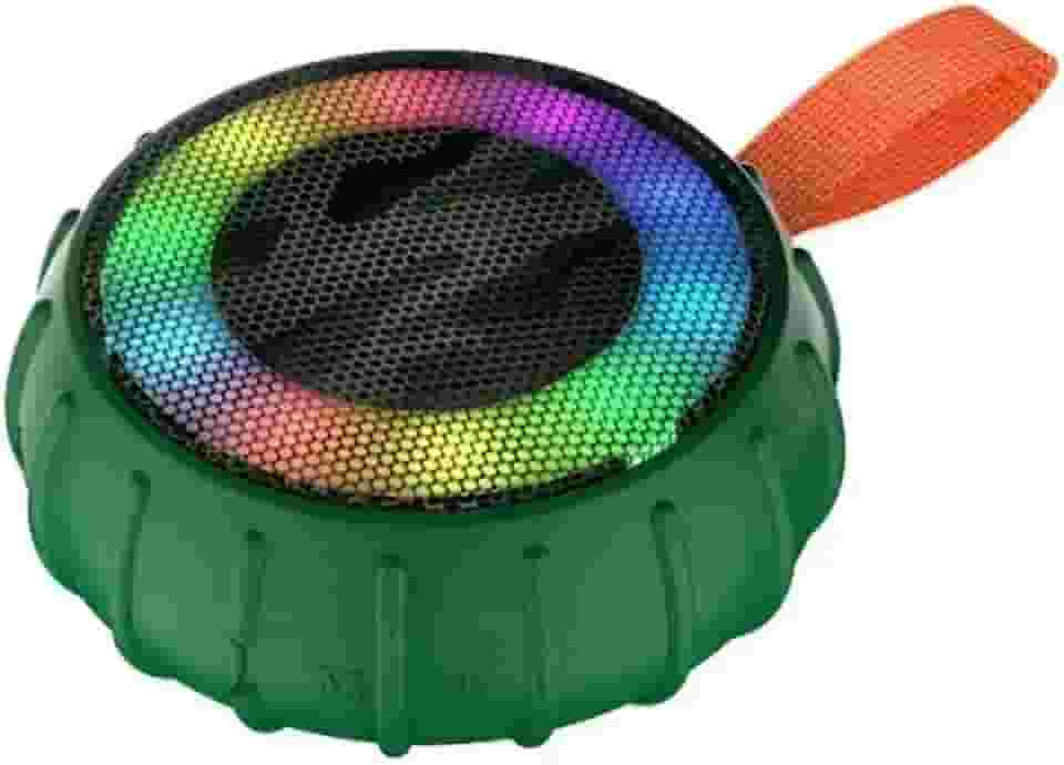 Caixa de Som Bluetooth Portátil, À Prova D'água IPX6, Alto-falante Recarregável, Bateria 1200mAh, Frequência 60Hz-20kHz, Alto falante para Piscina (Verde)