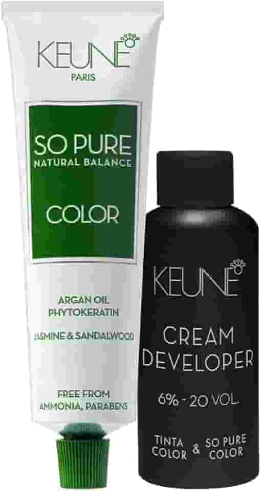 Kit Keune Tinta So Pure Louro Escuro 6 e Oxidante Cremoso Tinta & So Pure Color 6% 20 vol (2 produtos)