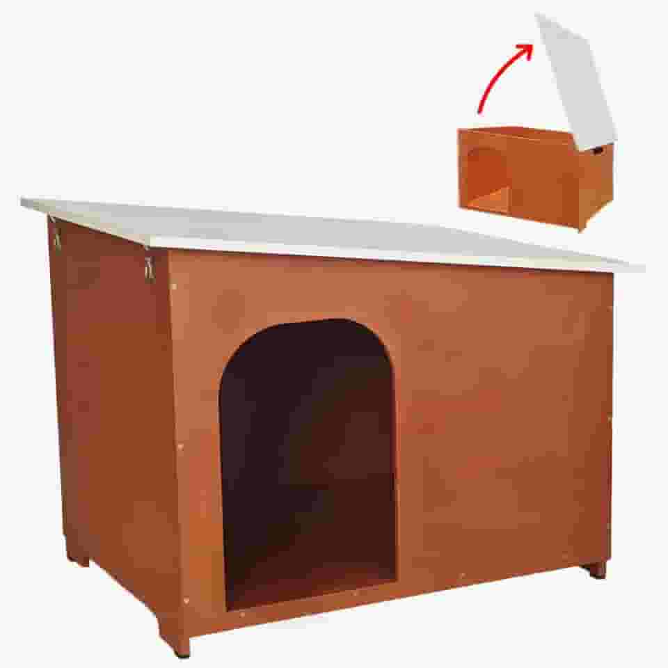 Casinha de Cachorro Médio em Madeira Resistente à Chuva | Estilo Escandinavo | Para Uso Externo