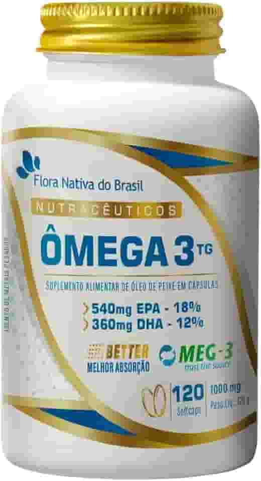Ômega 3 TG (18% EPA / 12% DHA) 1000mg 120 cápsulas - Flora Nativa